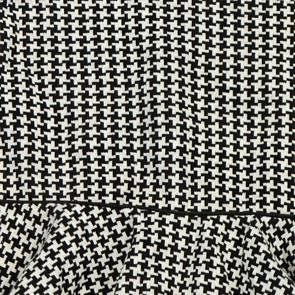 NWT! Mayoral Girls 5 Houndstooth Peter Pan Sparkle Collar Ruffle Hem Dress